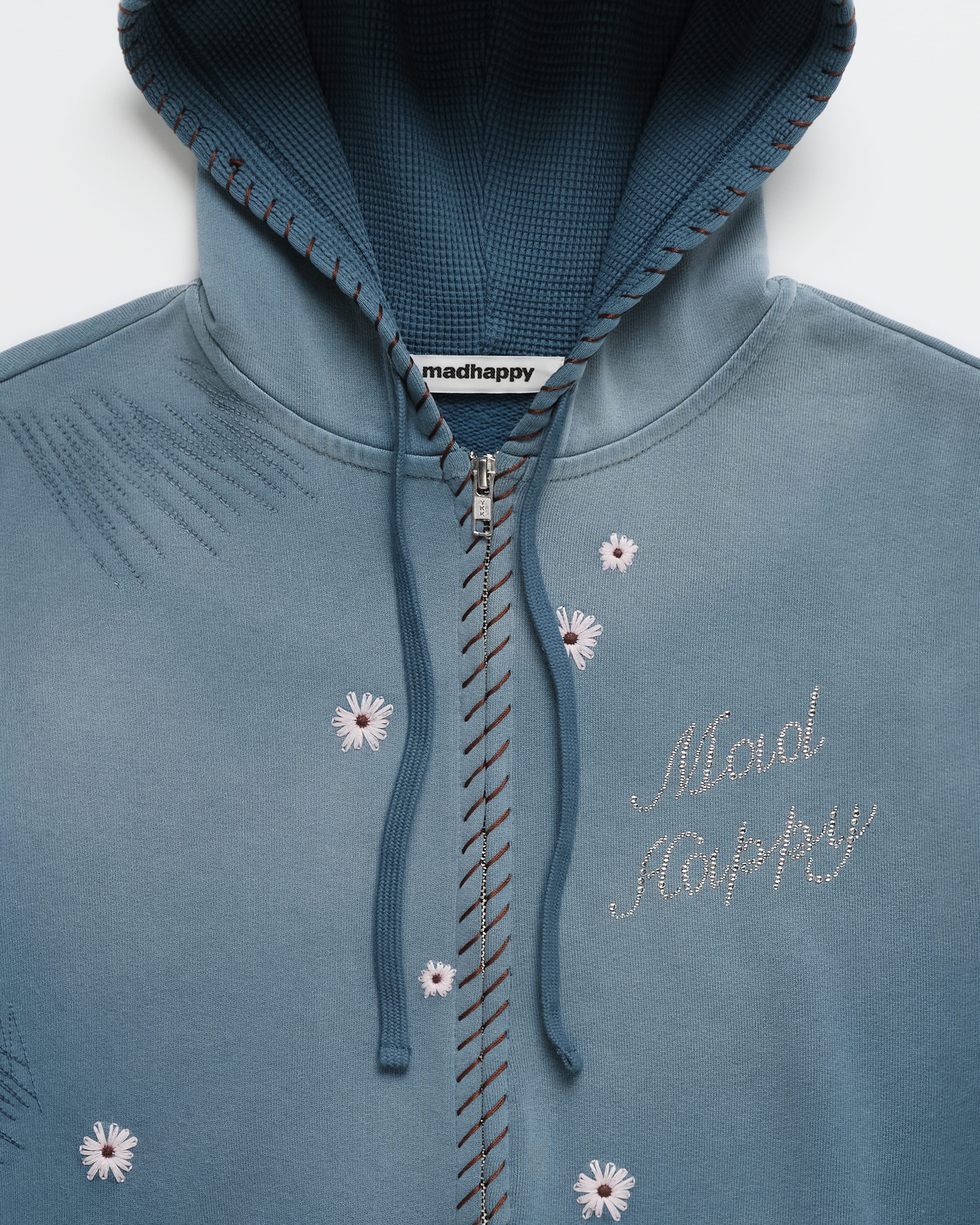 Crystal Flower Zip Up Hoodie - Image 3