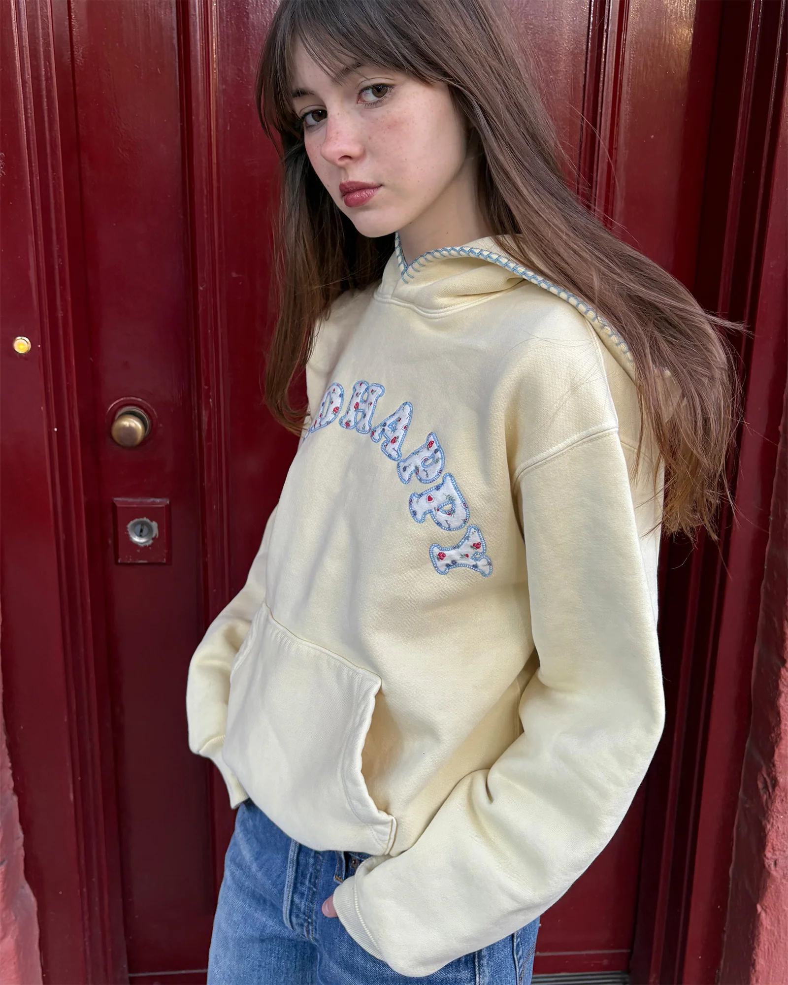 Ditsy Appliqué Cooper Fleece Hoodie - Image 3
