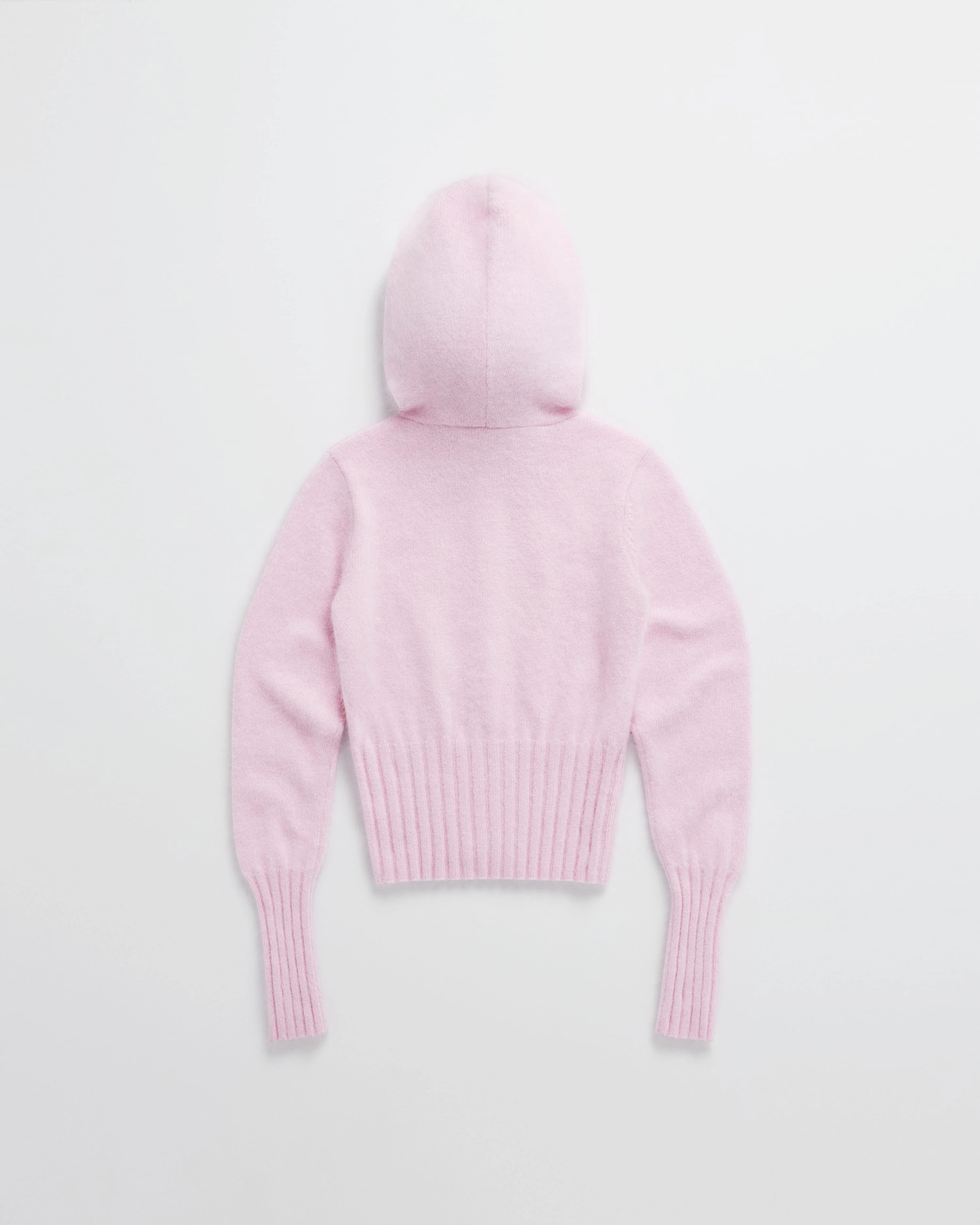 Fuzzy Knit Zip Up Hoodie - Image 3