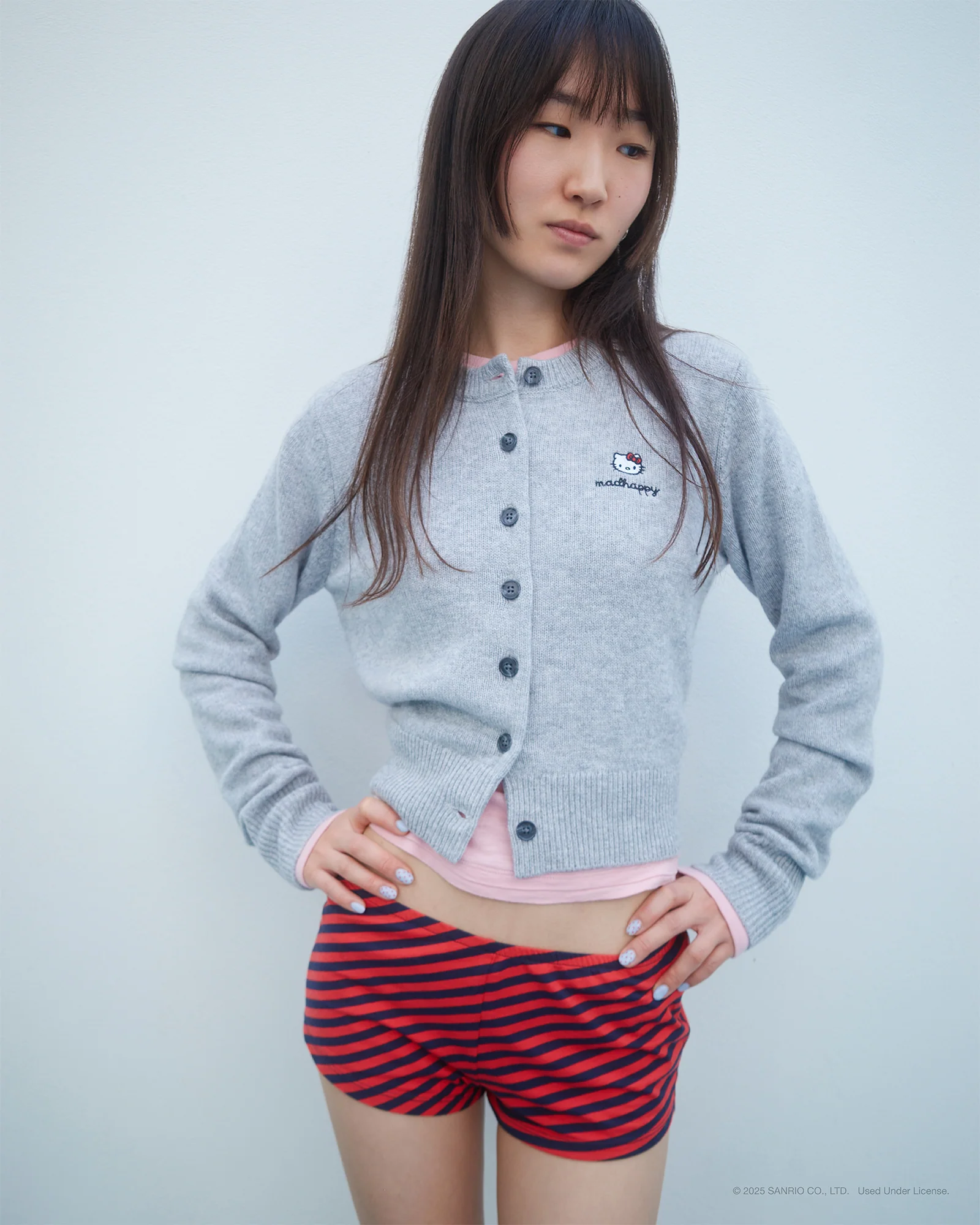 Hello Kitty® Heart Crewneck Cardigan - Image 2