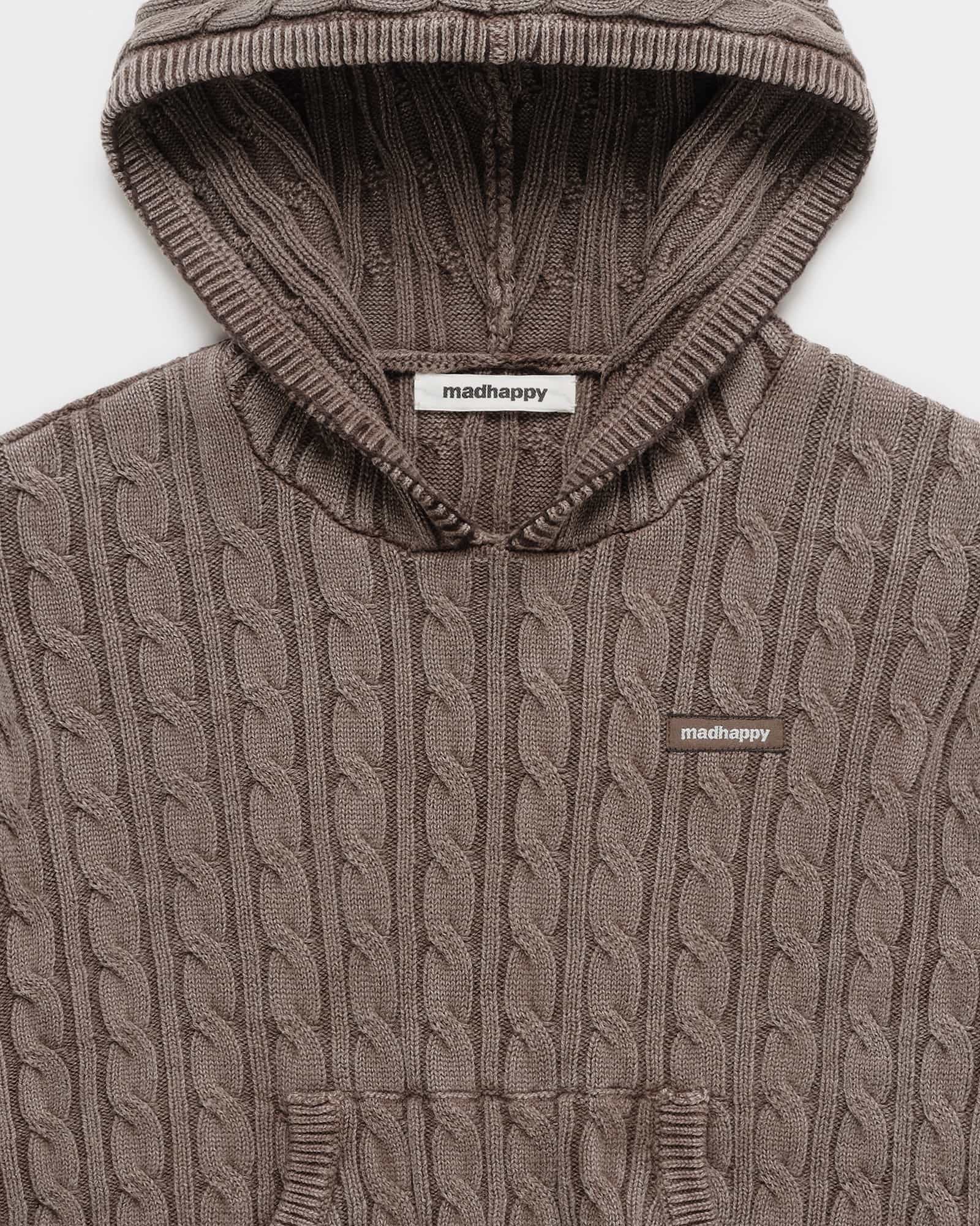Classics Washed Cable Knit Hoodie - Image 4
