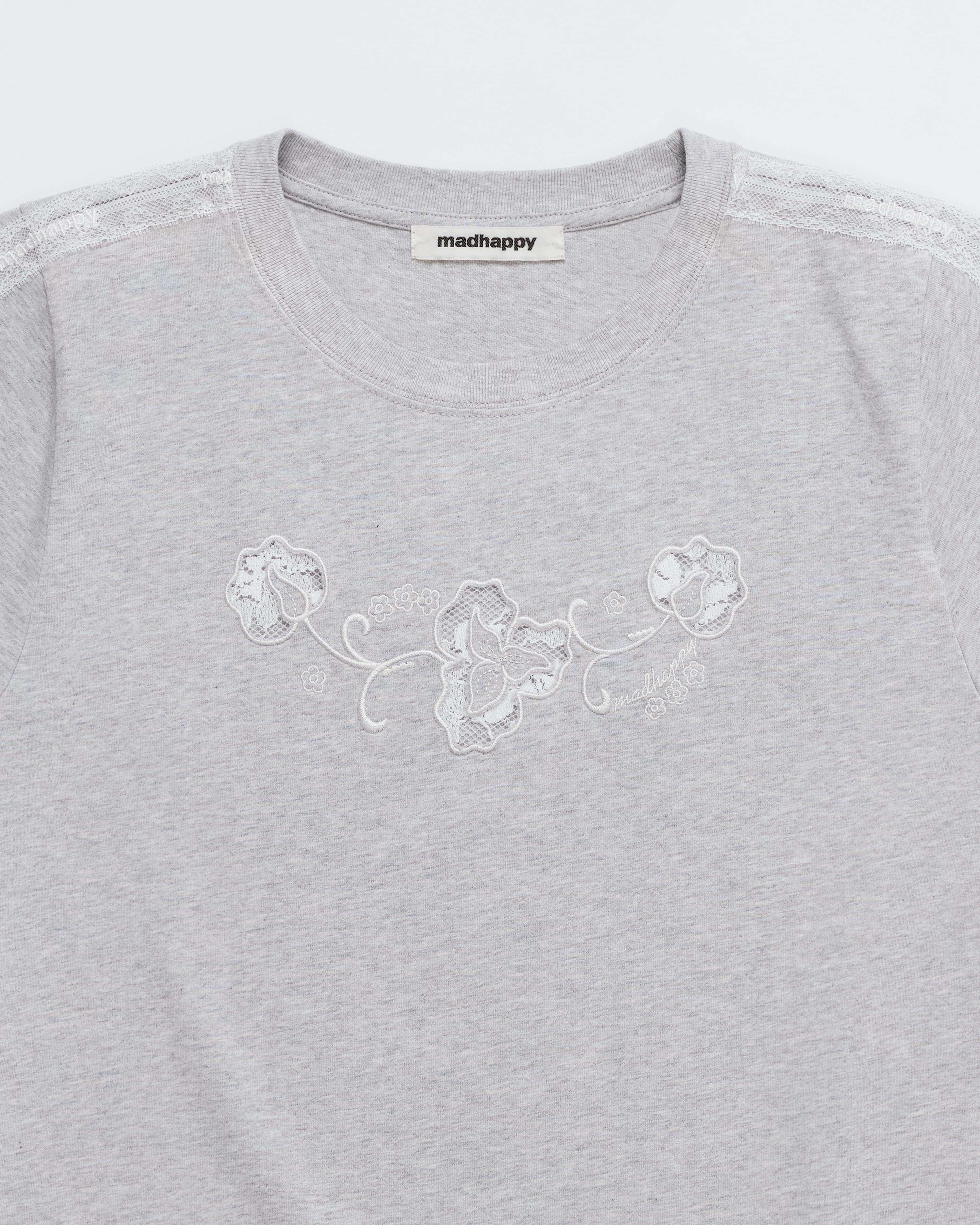 Lace Trim Shrunken Tee - Image 2
