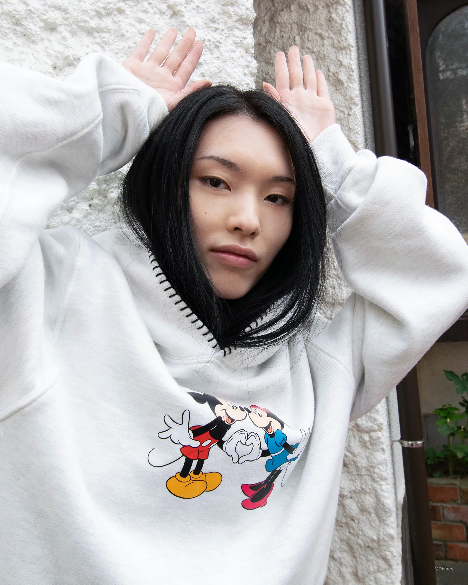 Mickey Mouse and Minnie Mouse Heart Fleece Hoodie - Image 3