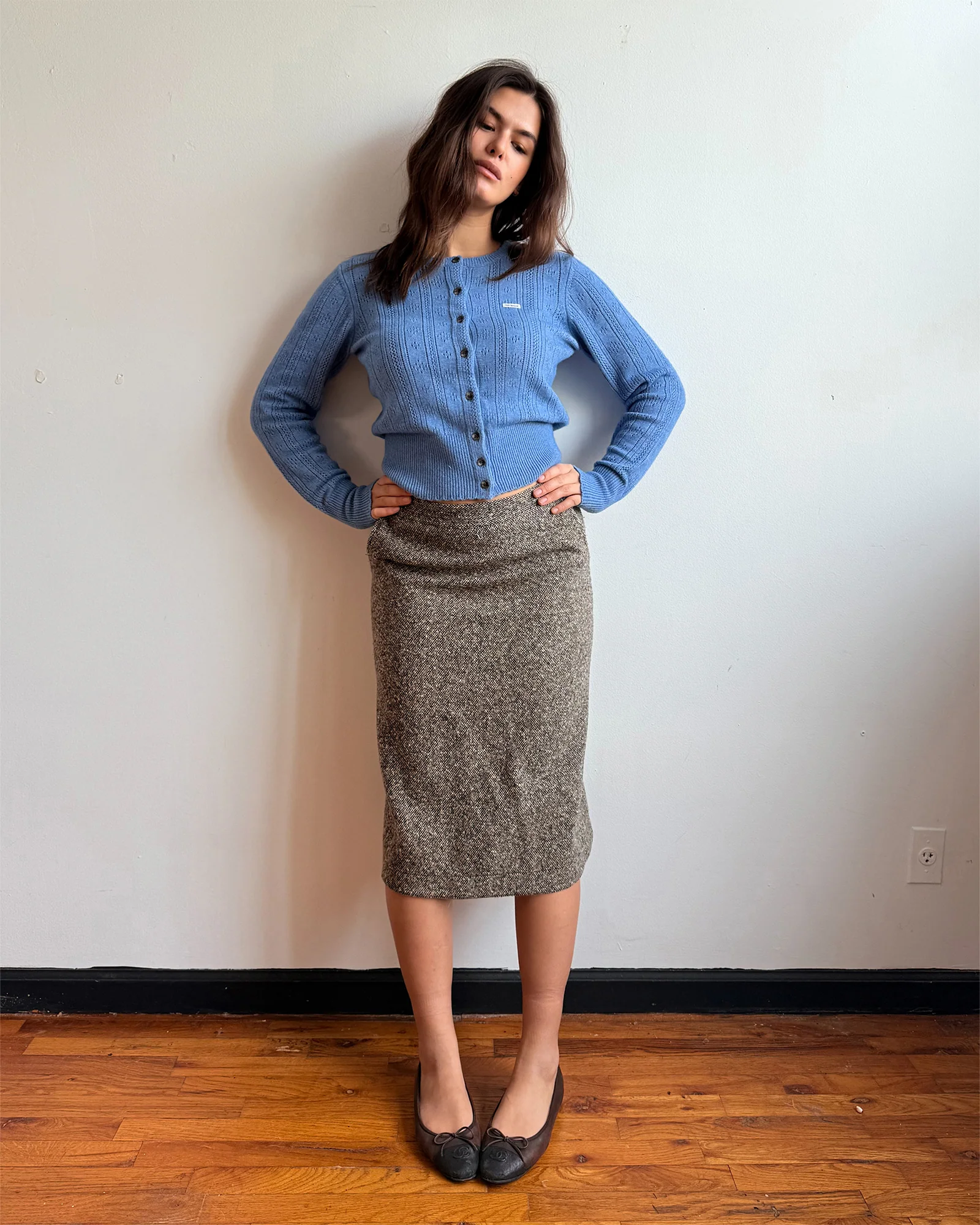 Pointelle Knit Cardigan - Image 3