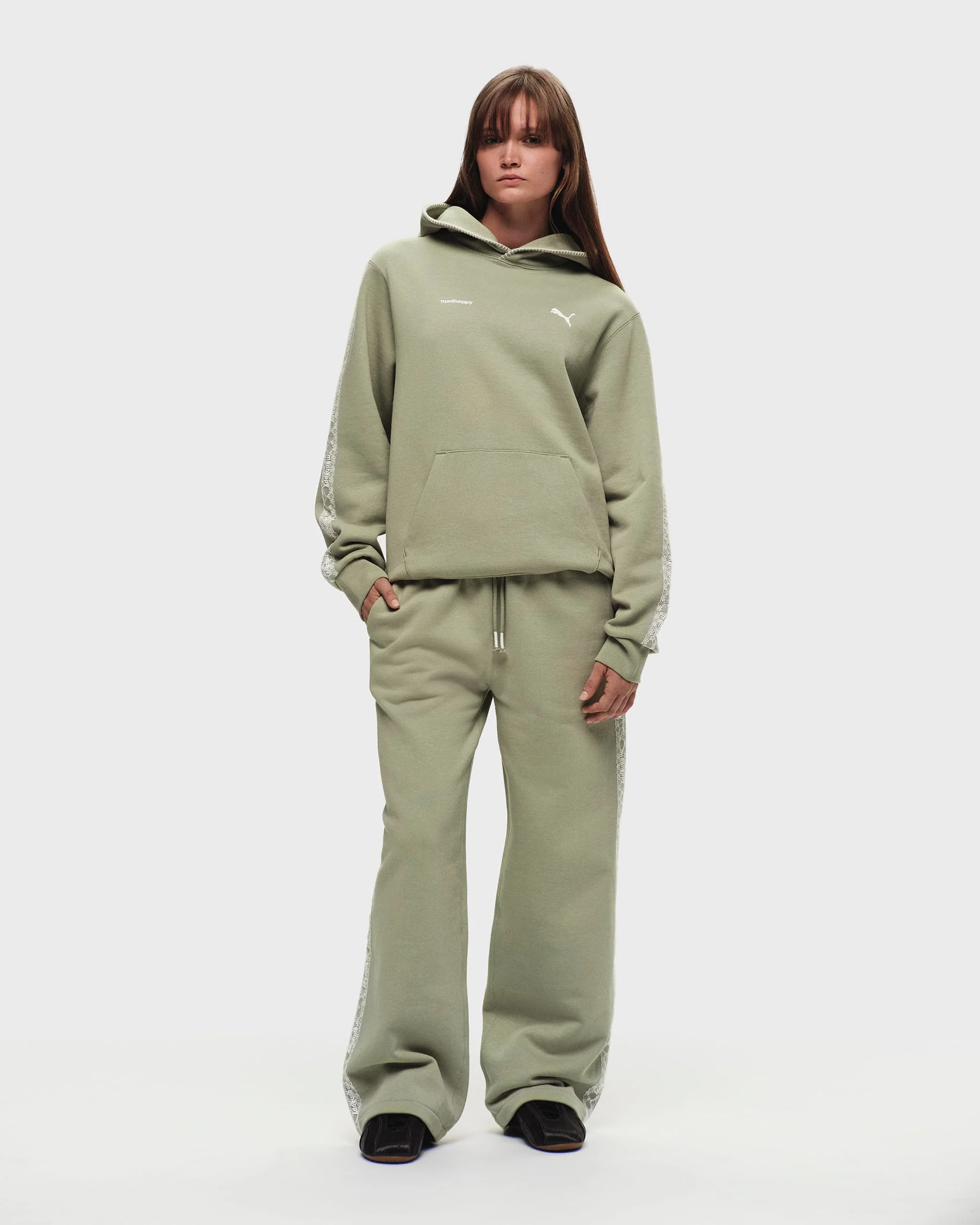PUMA Lace Trim Fleece Hoodie - Image 4