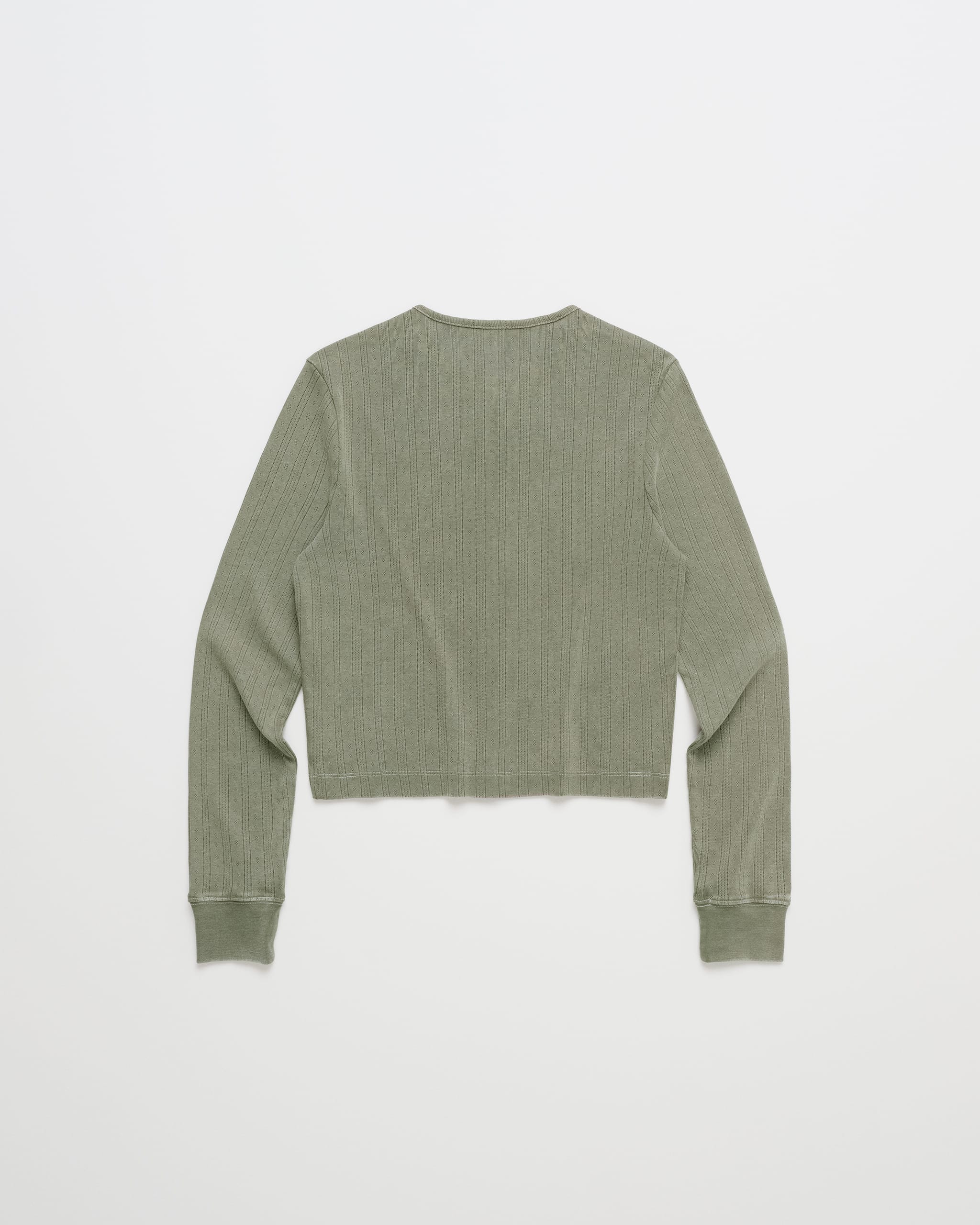 Hanes Pointelle Crewneck Cardigan - Image 3
