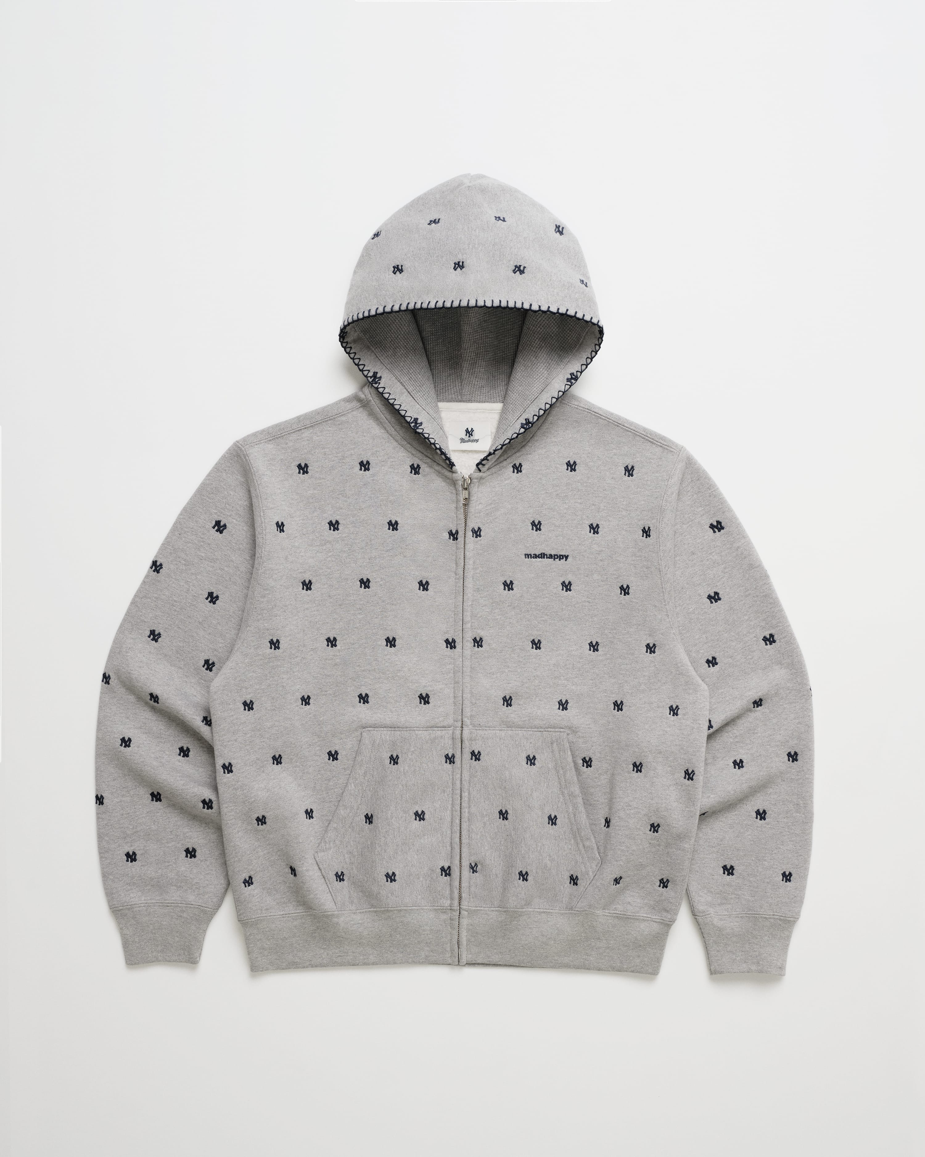 Yankees All Over Embroidered Fleece Zip Up