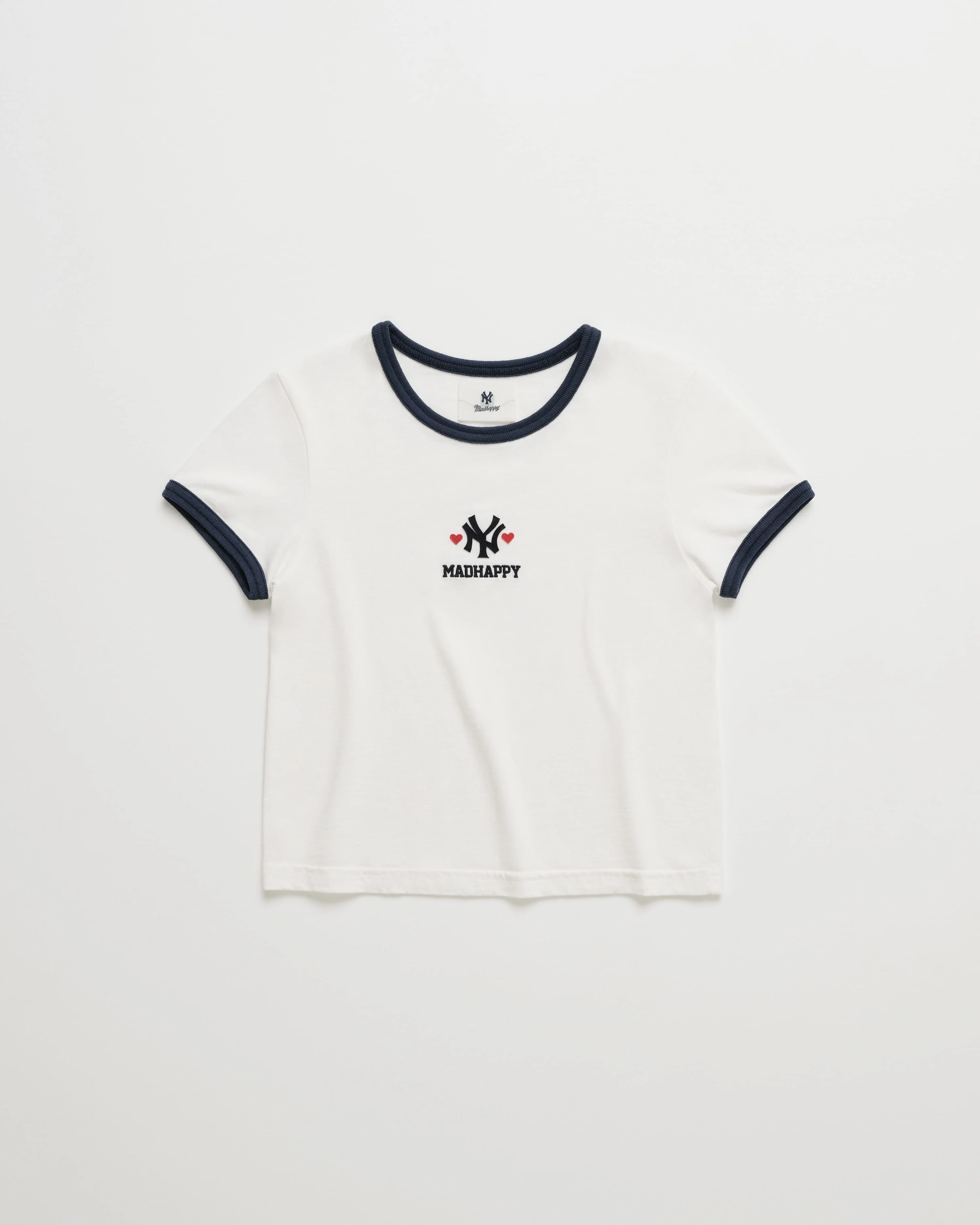 Yankees Heart Shrunken Ringer Tee