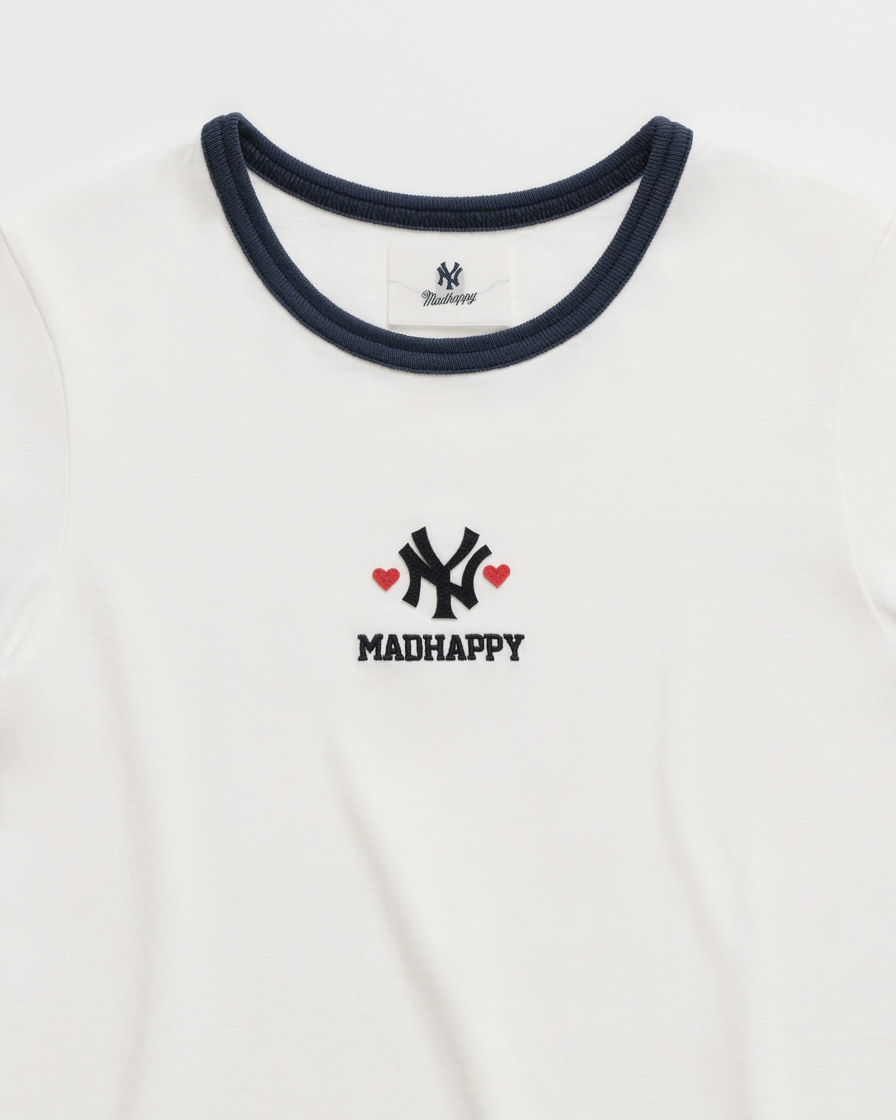 Yankees Heart Shrunken Ringer Tee - Image 2